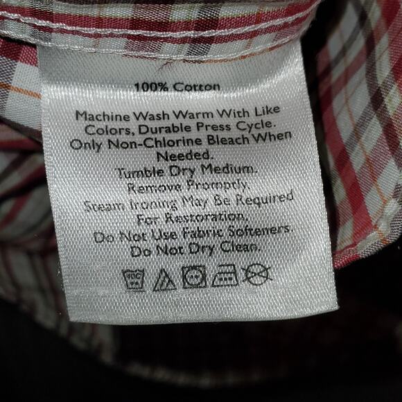 Eddie Bauer Men's Plaid Short Sleeve Button Down Shirt Size Medium - Picture 4 of 8